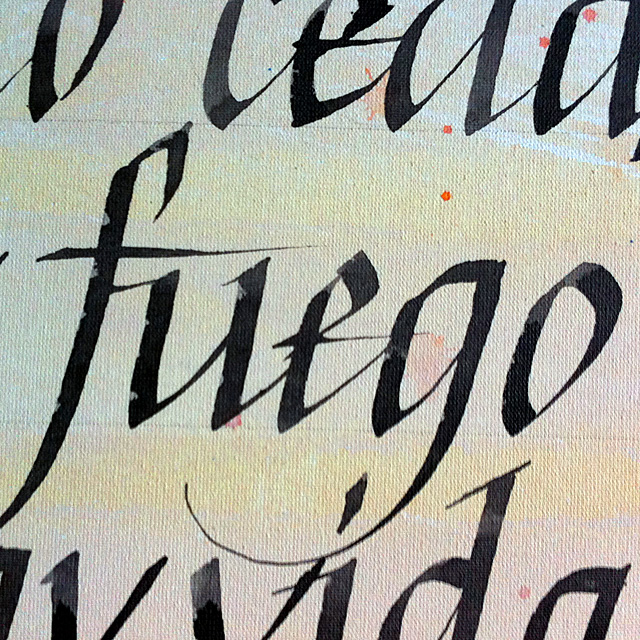 Calligraphy painting. Detail.